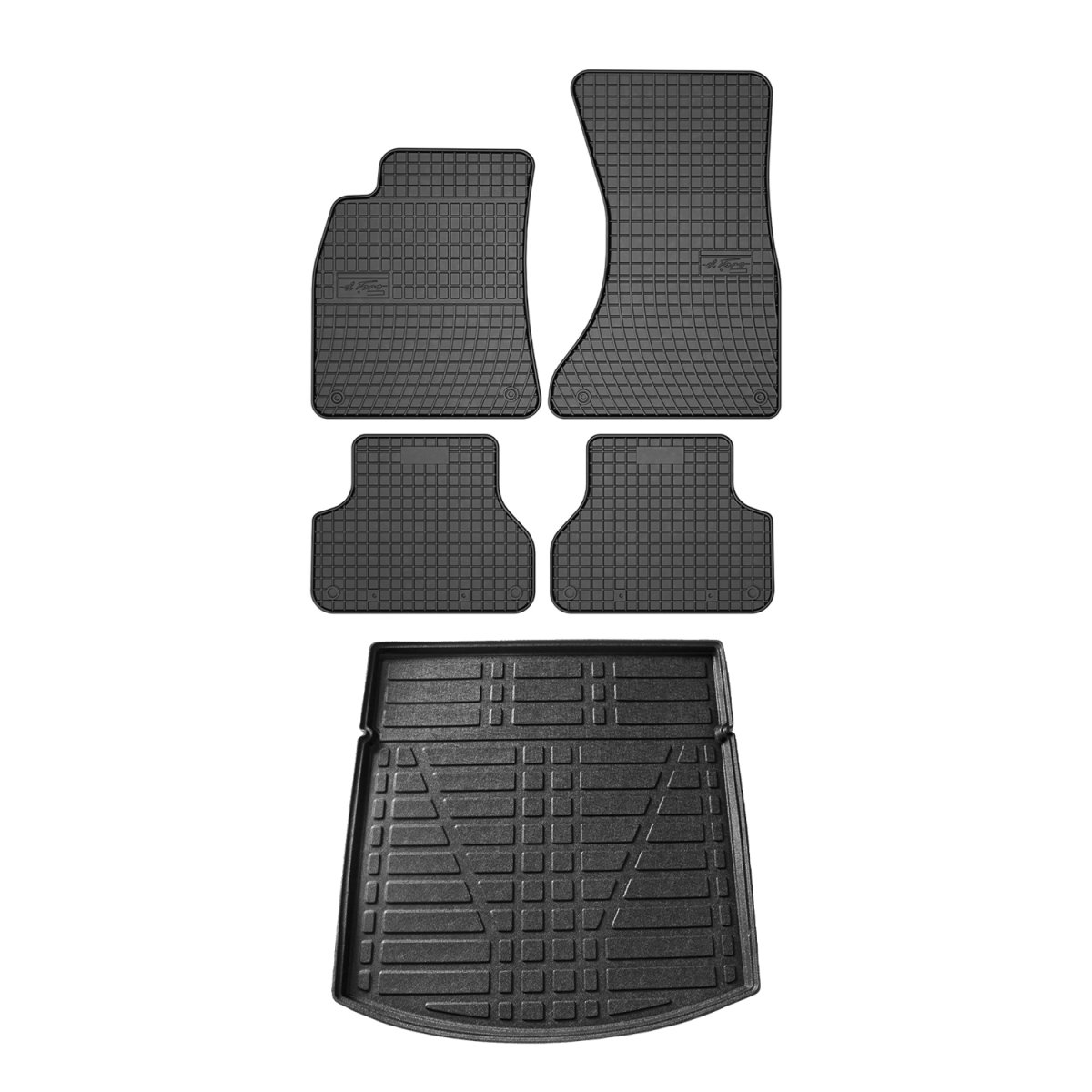 Audi A4 Floor-Trunk Mats - Omac - El-Toro & YPS - Black - '17-'24